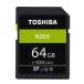 64GB SDXCカード SDカード TOSHIBA 東芝 N203 Class10 UHS-I U1 R:100MB/s 海外リテール THN-N203N0640A4 ◆メ