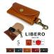 LIBERO( Libero ) чехол для ключей брелок для ключа ячейка для монет кошелек для мелочи . кольцо для ключей 3 полосный стежок дизайн сделано в Японии Tochigi кожа телячья кожа натуральная кожа ( мужской женский )lb-116