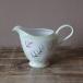  Vintage tableware retro creamer milk inserting pitcher green tree pattern ceramics Royal standard fins Landy a#200825