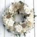 クリスマスリース　プリザーブドフラワーリース ☆ホワイトクリスマスのリース結婚祝い/誕生日プレゼント/新築祝い/お部屋のインテリアに/クリスマスギフト