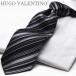  галстук HUGO VALENTINOhyu-go Valentino галстук темно-синий полоса TYPE-78 шелк Silk отметка использование 
