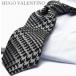  галстук Jaguar do/ удобно галстук одним движением /HUGO VALENTINOhyu-go Valentino /8cm ширина черный / серебряный / тысяч птица рисунок //WA-238