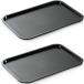 PHCOMRICH тянуть выше пластик tray многоцелевой нескользящий tray для бытового использования для бизнеса 35 x 27 cm 2 штук (Black)