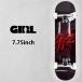  девушка скейтборд Complete GIRL ROSES 7.75inch G101 LIL DREliru*dore скейтборд COMPLETE конечный продукт сборка завершено 