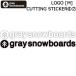GRAY SNOWBOARD серый сноуборд разрезные наклейки LOGO M размер [6] [7] 280mm×30mm
