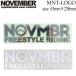 NOVEMBER snowboard sticker [25][26] MNT LOGO 63mm×238mm cutting sticker no Ben bar 