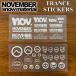 NOVEMBER snowboard sticker TRANCE STICKER 65x145mm 28 29 trance sticker no Ben bar 