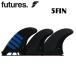 FUTURE FINS フューチャーフィン ALPHA アルファ F6 ５fin [M] carbon blue TRI-QUAD トライクワッドフィン 5枚セット サーフィン サーフボード [送料無料]