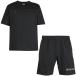  New balance Jaguar do pra рубашка &amp; шорты для взрослых футбол короткий рукав p Ractis верх и низ в комплекте NewBalance MT6188NN-BK/MB61I3TD-BK