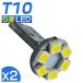 ơ ޥʡ C34 饤 T10 ̵ 椦ѥå LEDХ 6ϢT10 ۥ磻 2