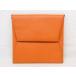  Hermes HERMES #ba стойка a tail bate.- Epson ячейка для монет кошелек для мелочи . orange серия *Q печать женский *8A8G