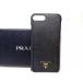  Prada смартфон кейс # 1ZH036 iPhone 7/8 PLUS соответствует чёрная кожа кейс покрытие PRADA * 4B