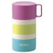  Thermos [ бутылка type коробка для завтрака ] свежий ланч box 3 ступенчатый 560ml голубой окантовка DJG-550 BLBD