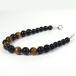  natural stone onyx Tiger I men's feather woven cord 