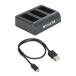 DC203 USB type аккумулятор зарядное устройство GoPro ADDBD-001 ADDBD-001-AS ADBAT-211 ADDBD-211-JV сменный Triple аккумулятор зарядное устройство 3 шт одновременно зарядка возможно 