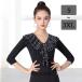  Leotard женский бальные танцы tops латиноамериканский tops . минут рукав V шея современный танцевальный костюм верхняя одежда Dance тренировка надеты warutsu