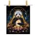  postcard ultimate comfort . earth heaven country lotus. flower cosmos rug doll Panda by Fox Republic