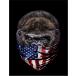 [ Gorilla * бандана * звезда статья флаг * America ] открытка чёрный фон 