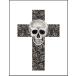 [ 10 знак .* Cross * цветочный принт * Skull ] открытка 