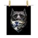 [ black wool. american pitobru dog dog .. ukiyoe bandana ] postcard by Fox Republic