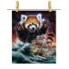  postcard boat ...resa- Panda sea . storm by Fox Republic