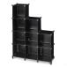 VECELO цвет box место хранения полки 9 box черный ширина 96× глубина 32× высота 129cm 4.95kg| коллекция * европейская одежда * документы . вместе регулировка 