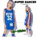  basketball HIPHOP dance costume Kids basket basketball tanker fashion blue 