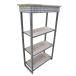 SPICE OF LIFE( spice ) shelves SCANDINAVIAN metal stand wood 4 step shelf silver gray width 80cm depth 36