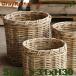 Gray Rattan Basket L B2292( диаметр 31cm×H30cm)( низ дыра нет )( ротанг / глициния )( цветочный горшок / горшок покрытие )( посадочная машина /..../ pot )