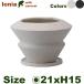  Io nia двойной L( диаметр 21cm×H15cm)( низ дыра есть /. тарелка есть )( керамика )( цветочный горшок / горшок покрытие )( посадочная машина / садоводство /..../ pot )