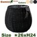 Gemini корзина L( диаметр 26.7cm×H24.5cm)( низ дыра нет )( воспроизведение pra )( цветочный горшок / горшок покрытие )( посадочная машина / садоводство /..../ pot )