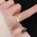  кольцо женский C type кольцо двойной кольцо CZ diamond жемчуг металл аллергия соответствует K18 покрытие день рождения White Day подарок 
