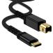  принтер кабель 3M USB C to USB B позолоченный USB2.0 высокая скорость пересылка Epson Canon Brother HP сканер /
