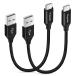 [0.15m 2 шт ]USB Type C кабель короткий . внезапный скорость зарядка QC3.0 15cm высокая скорость данные пересылка высокая прочность нейлон Switch,Xperia