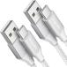 USB Type C кабель белый [0.5m/ короткий . 2 шт ] модель c кабель 50cm внезапный скорость зарядка QC3.0 высокая скорость данные пересылка USB C код высота выдерживающий 