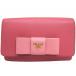 PRADA Prada плечо бумажник лента кожа розовый с ремешком .BT1009 8423