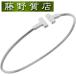 ( чистка settled ) Tiffany TIFFANY T narrow тросик браслет K18 WG белое золото 60010776 T тросик браслет 8639