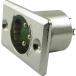  Jack XLR Jack - Switchcraft, #D3M premium, rectangular panel-mount, Male connector [ стоимость доставки 170 иен из включение в покупку возможно ]