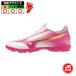  Mizuno Junior tore колодка Alpha 3 SELECT Jr AS mizuno футбол футзал тренировочная обувь искусственный газон брезент белый × розовый (P1GE266564)