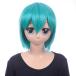  sale returned goods exchange is not possible wig Short full wig Bob cosplay man equipment wig Short Miku blue green OW-011