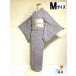  used attaching lowering silk ash purple ground .. pattern summer kimono .63cm M size 