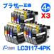 LC3117-4PK 4�F�Z�b�g�~3 �u���U�[ �v�����^�[�C���N  ( LC3119-4PK �̕W����) �݊��C���N�J�[�g���b�W MFC-J6980CDW MFC-J6580CDW MFC-J6583CDW