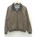 * FRED PERRY Fred Perry двусторонний с хлопком Zip выше тысяч птица .. длинный рукав жакет L черный белый Brown #