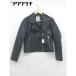 * niko and Nico and studio CLIP fake leather long sleeve rider's jacket size M black lady's 