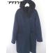 # MARLENE JOBERT двусторонний искусственный мех длинный рукав мутоновое пальто размер M темно-синий оттенок черного женский 