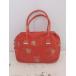 * about lovea bow тигр b ламе принт рука сумка "Boston bag" orange Gold женский P
