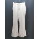 * Discoat disco -to центральный Press кромка разрез одноцветный простой flare pants размер S слоновая кость женский E