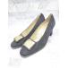 * YVES SAINT LAURENT Yves Saint-Laurent Logo квадратное tu каблук туфли-лодочки размер 35 1/2 черный женский P