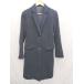 * UNIQLO Uniqlo длинный рукав шерсть кашемир Пальто Честерфилд размер M темно-синий женский мужской P