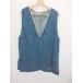 * Θ chocol raffine robe V шея бахрома Denim лучший размер F свет индиго женский E